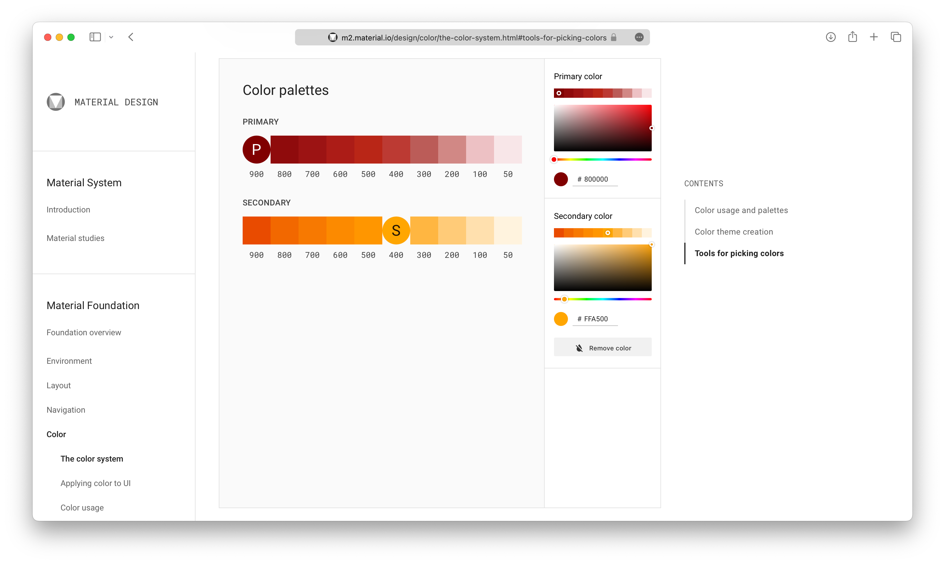 Material Palette Generator